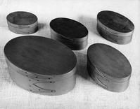 SA0588 - Photo of five oval boxes in various sizes.